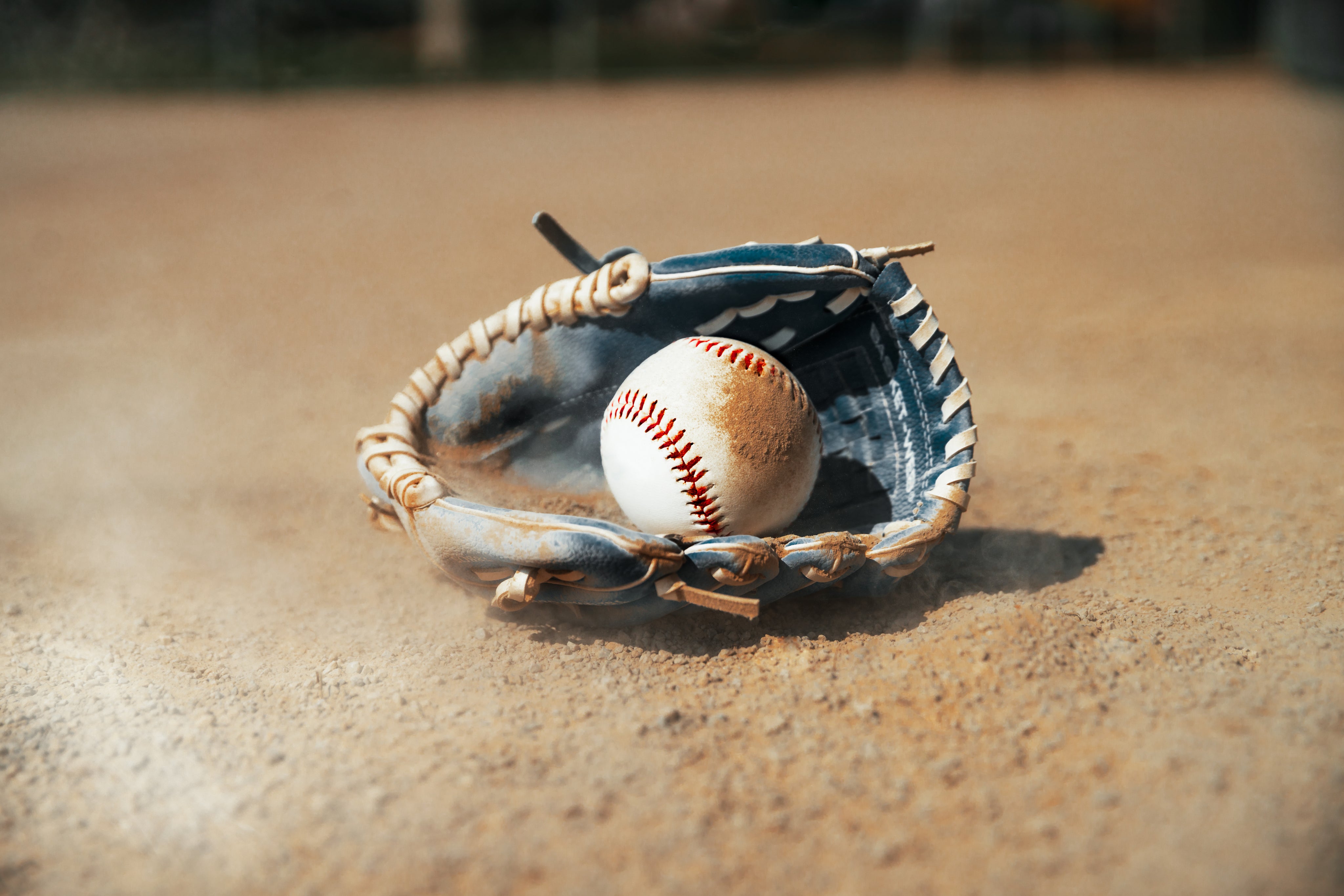 Softball glove and store ball